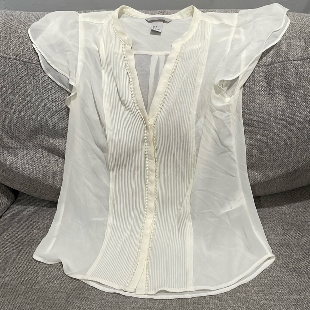Elegant Sheer White Blouse